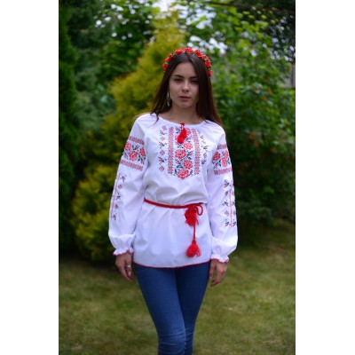 Embroidered blouse "Cute Roses 2"